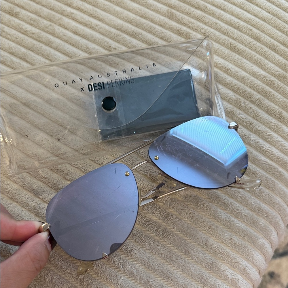 Desi Perkins x Quay Aviator Sunglasses